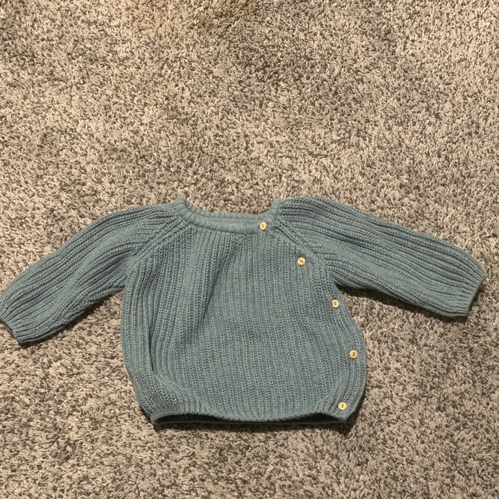 H&M Cozy Infant Blue Button-Up Sweater 100% cotton